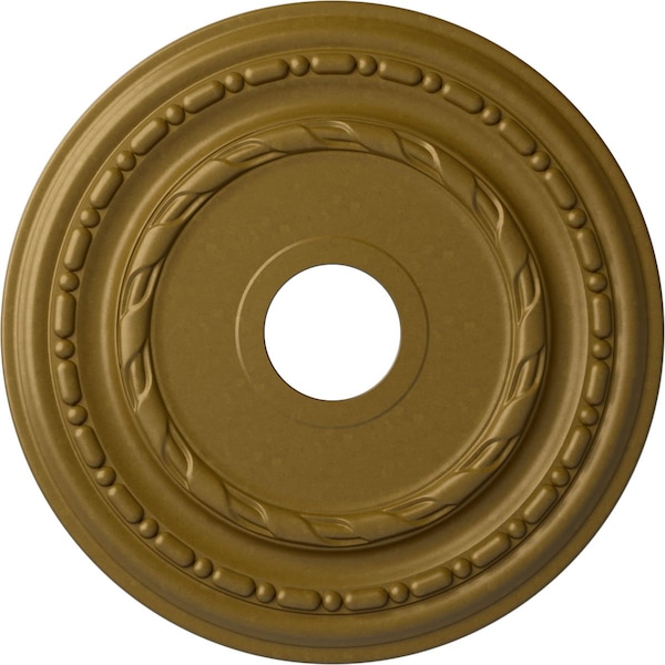 Ekena Millwork Dublin Ceiling Medallion (Fits Canopies up to 5 1/8"), 17 7/8"OD x 3 5/8"ID x 1 1/4"P, Gold CM17DUGLS - main